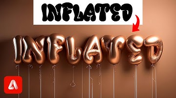 Inflated Text Effect Tutorial | 2D to 3D | Adobe Firefly