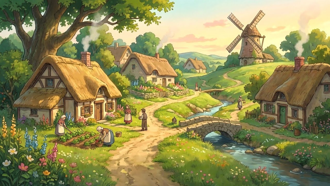 A Peaceful Village Life Story | Ghibli-Style Countryside Life 🌿! Heartwarming Moments