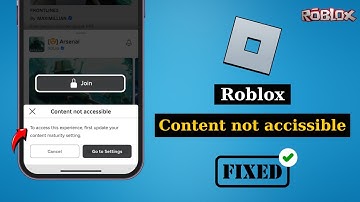Fix Roblox "Content not accessible" Error On Mobile | Update Your Content Maturity Setting (2025)