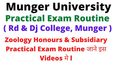 Rd & Dj College Munger Part 1 & Part 2 Zoology Honours & Subsidiary Practical Exam Routine जाने l