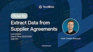 How to extract data from supplier agreements