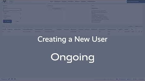 Creating a new user in Ongoing WMS