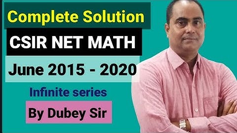 #CSIRNETMathSolution#PreviousYearQuestionsOfCSIRNET#InfiniteSeries#GateMath#DkMathTutorial#DubeySir