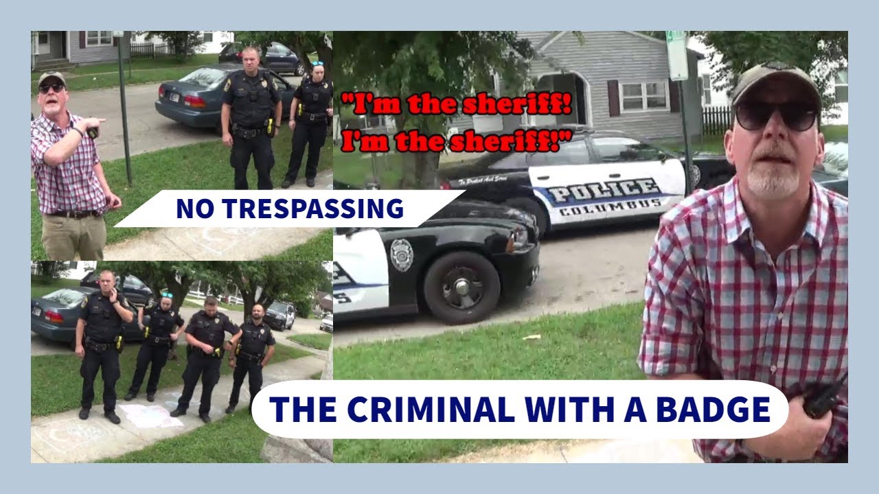 Sheriff Myers Trespassing with 6 Corrupt Cops - Original & Uncut