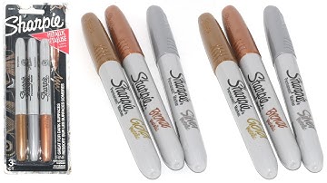 Sharpie Metallic Permanent Markers, Fine Point 3 Different Color Sets