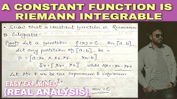 RIEMANN INTEGRAL THEOREMS PROOF || PART - 6