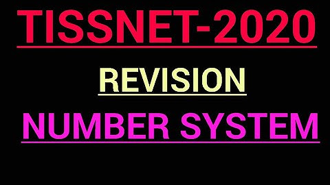 TISSNET-2020 || REVISION NUMBER SYSTEM