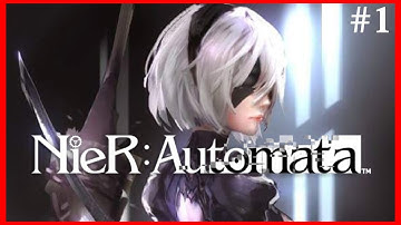 NieR: Automata Amazing Gameplay (PC) - Abandoned Factory VS Goliath - Chapter 1