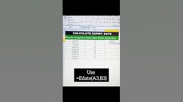 How To Calculate Expiry Date of Product in Ms Excel | Tips & Tricks From  @Mticcomputer