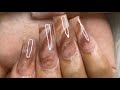 Brown&Nude Marble Nails