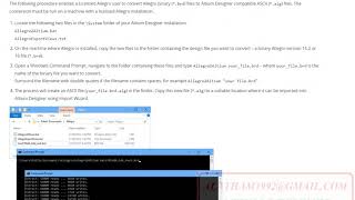 Allegro Import ALTIUM