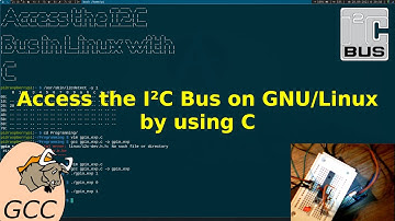 Tutorial: Access the I²C bus on GNU/Linux with C