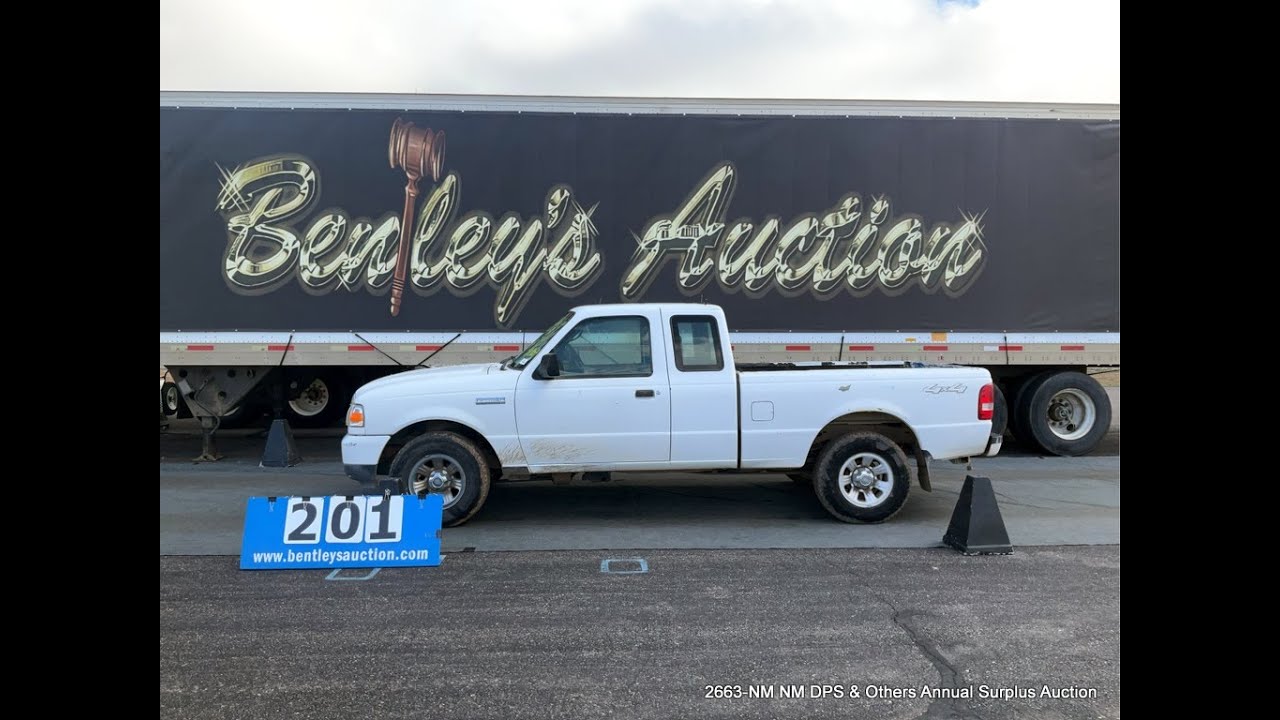 2663-NM Lot # 201 - 2009 FORD RANGER, 4WD PICKUP UNKNOWN MILES~
