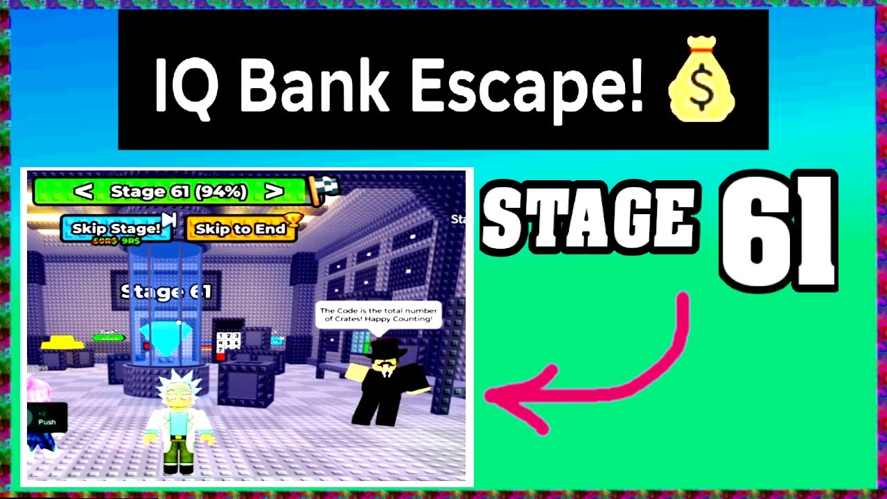 STAGE 61 IQ BANK ESCAPE Roblox Walkthrough [Full Guide English] 💰