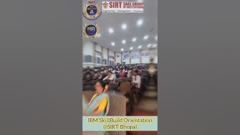 “IBM Skill Build” orientation program by MCA Department.  #sirtbhopal
