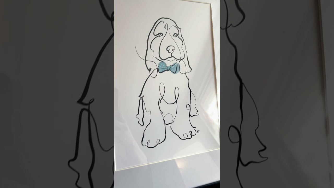 Manifesting more one line dogs in bow tie portraits please universe! 