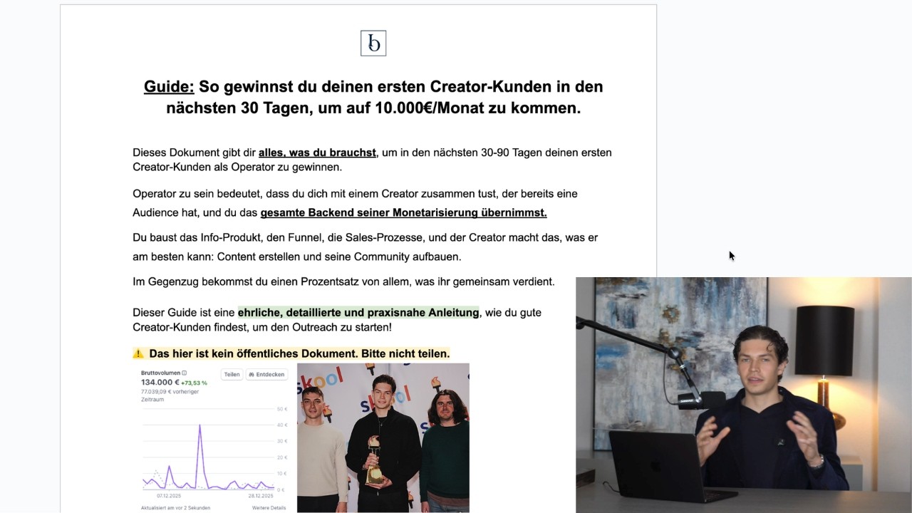 So bringe ich Creator dazu, mir 10.000€/Monat zu zahlen (Growth Operator Outreach Guide)