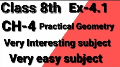 Ex.4.1 Q.1  {all parts} Chapter:4 Practical Geometry | Ncert Maths Class 8 | Cbse