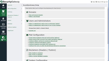 Security Gateway for Email - Getting Started - Interface Overview