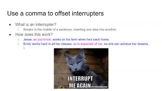 Comma Rule 5 Interrupters