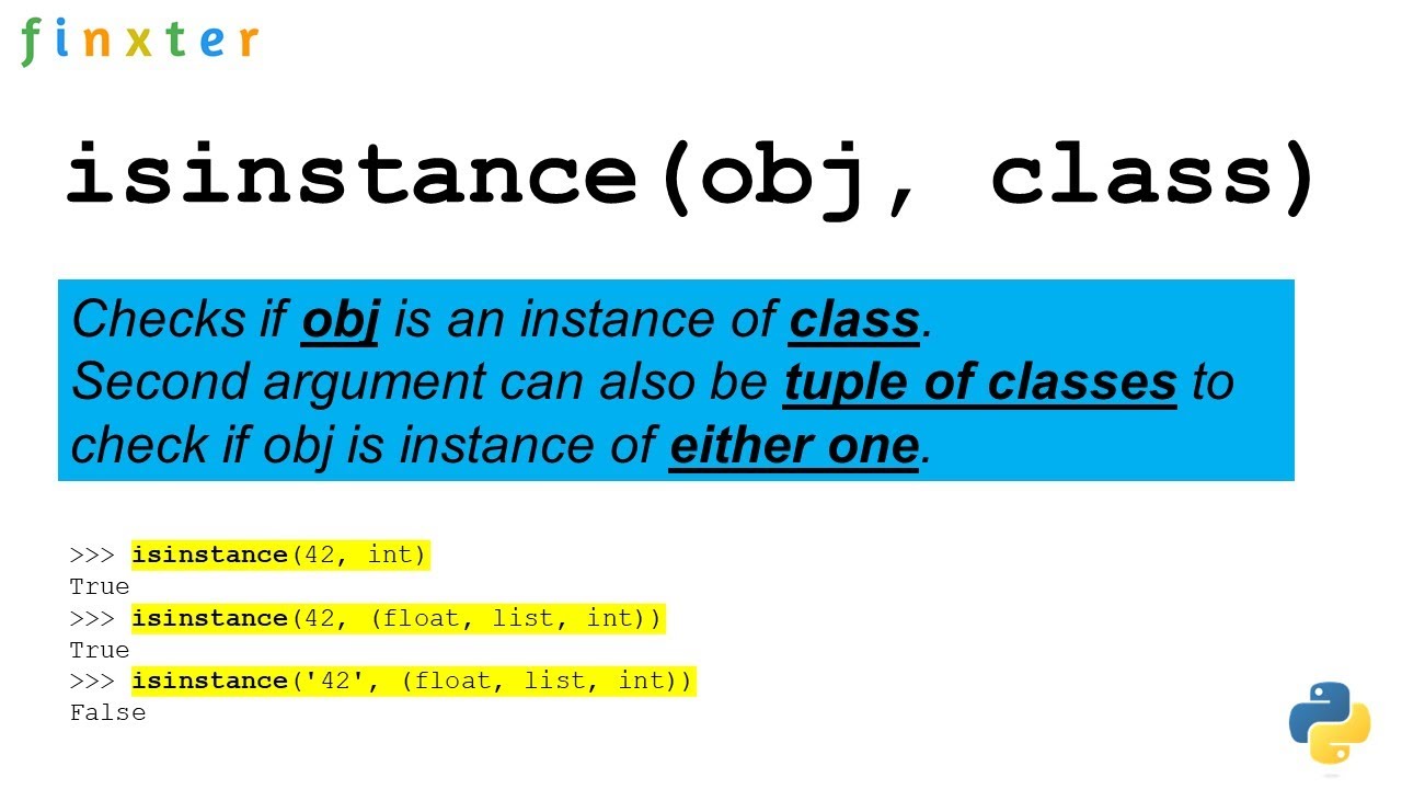 Isinstance питон. Isinstance. Isinstance Python. Функция isinstance. Finxter.