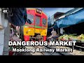 【4K】Maeklong Train Market The Most Amazing Market Thailand |16th April 2021