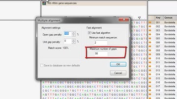 Create a multiple alignment in the Comparison window (BioNumerics 6)