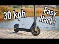 How to: NOT SO easy unlock 30 kph TOP SPEED on NINEBOT MAX (1.2.5) kickscooter - Old Method ES2 Dash