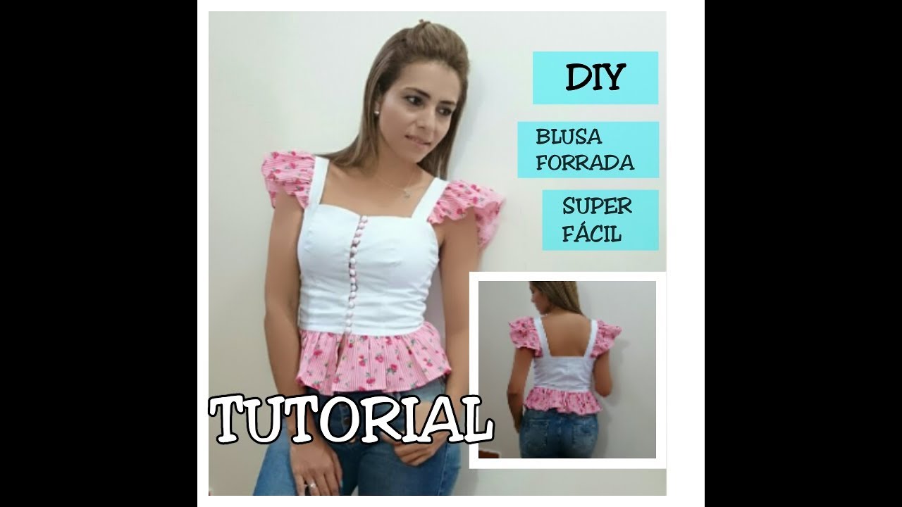 DIY Hacer Patronaje Y Confeccion de Tiras Con Volados/blusaForrada/Con Moldes de Vestido -