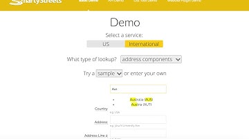 Smarty - International API Demo