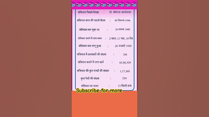 भारतीय संविधान की पूरी जानकारी | किसने लिखा, कब लिखा, कब लागू हुआ, कितने दिन लगे