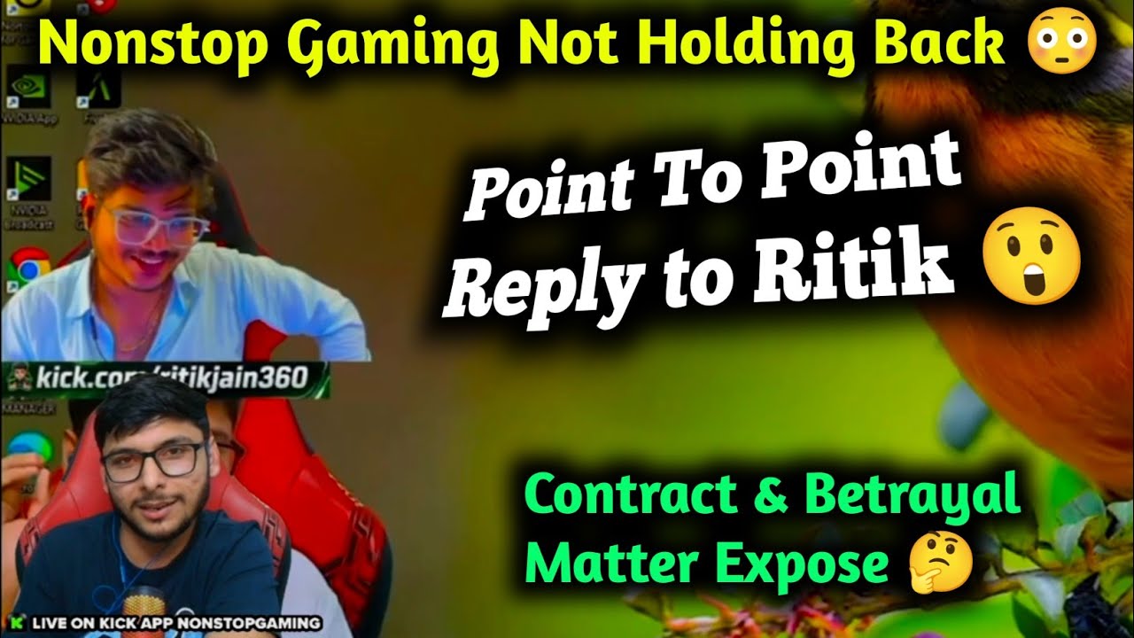 Nonstop Gaming Final Reply To Ritik 😳 Exposing all Secrets 🤔 