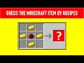 Guess The Minecraft Item By Recipes in 3 seconds | Crafting Table Recipes | Quizzy World