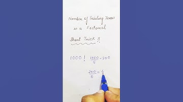 #Number of Trailing Zeroes in a Factorial#Short Trick#Govt. exams #rrb,Bank,SSCCGL etc#short#shorts
