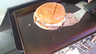 Triple Cheese Smashed Burgers on the Blackstone Griddle