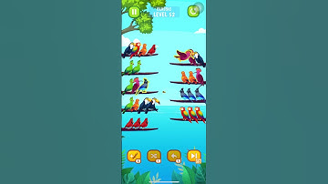 Bird sort puzzle walkthrough level 52#trending #viral #shorts