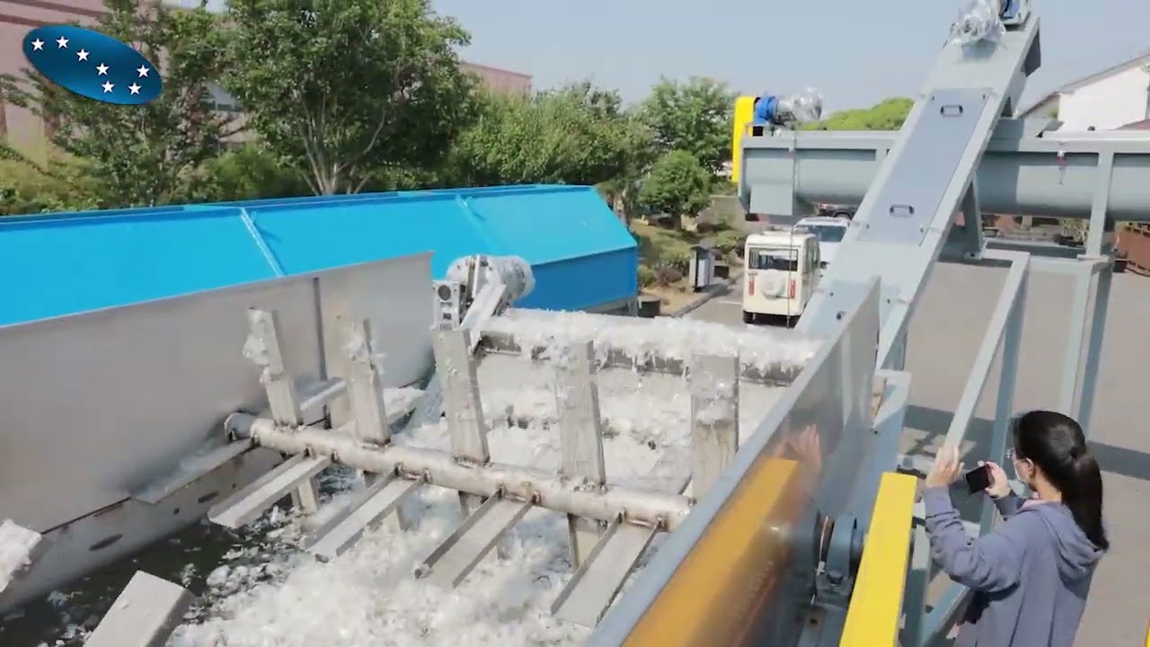 500kg PP PE film washing line tested in sevenstars factory plastic recycling