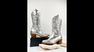 Cool Relax Color Women Cowboy Boots