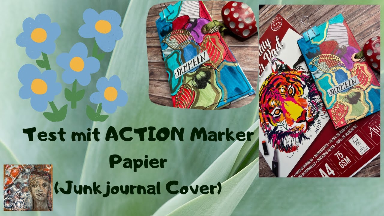 huren Triatleet Onderdrukken Test mit ACTION Marker Papier (Junkjournal Cover) - YouTube