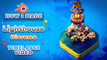 Blender Tutorial  - Lighthouse - 3D Isometric Illustration