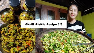 Easy and  Simple Chilli Pickle recipe || Naga Bird's eye chilli || Hot and spicy