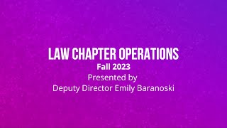 Spring 2024 Phi Alpha Delta Law Chapter Operations Virtual Session
