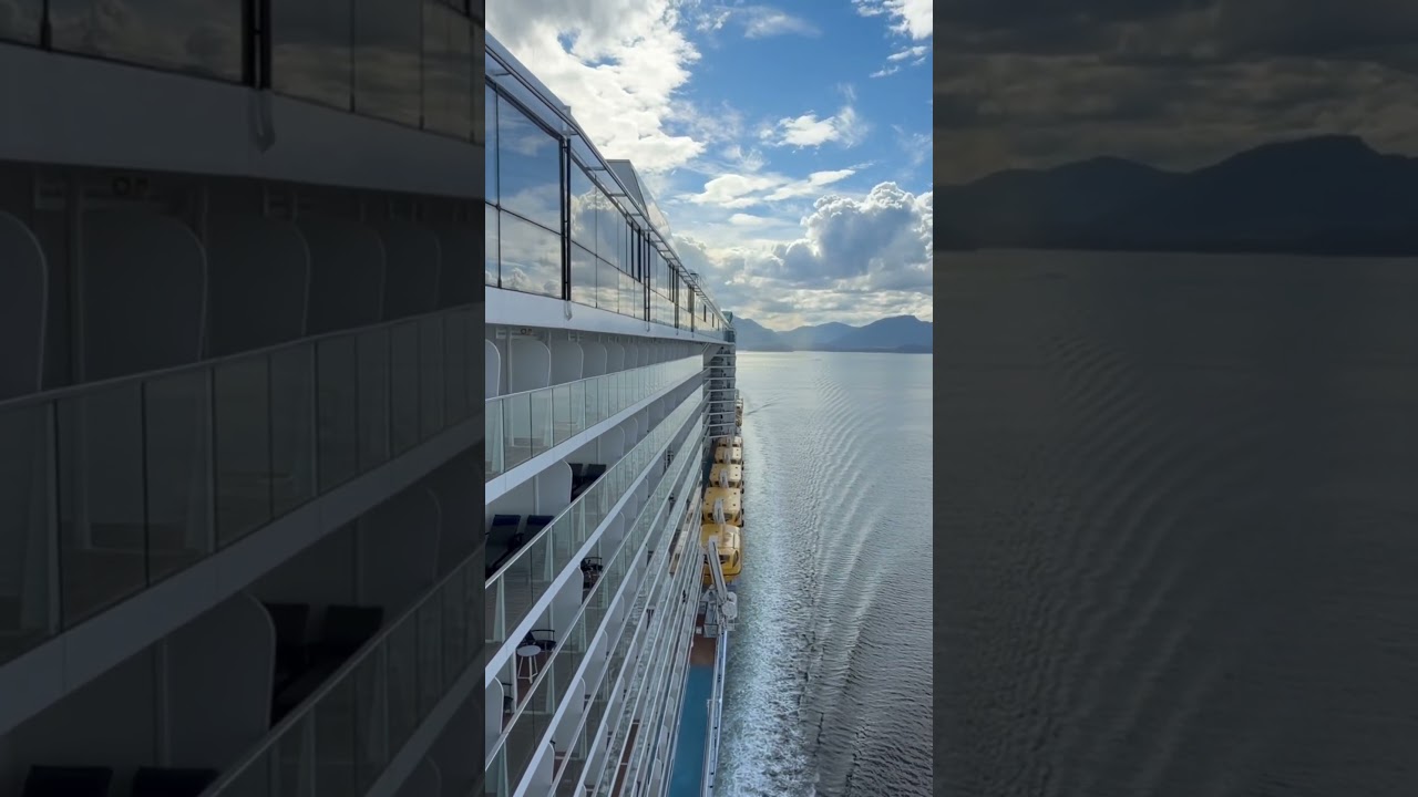 Ovation of the Seas Sailing next to Eurodam
