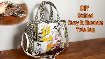 TOTE BAG SEWING TUTORIAL | TOTE BAG WITH DIVIDER TUTORIAL | DIY BAG SEWING