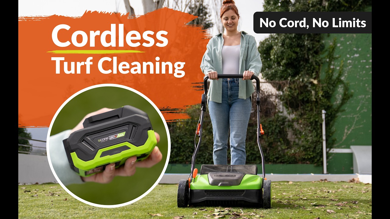 Turf Swee GreenSweep TurfoVolt | Cordless Artificial Turf Sweeper - YouTube