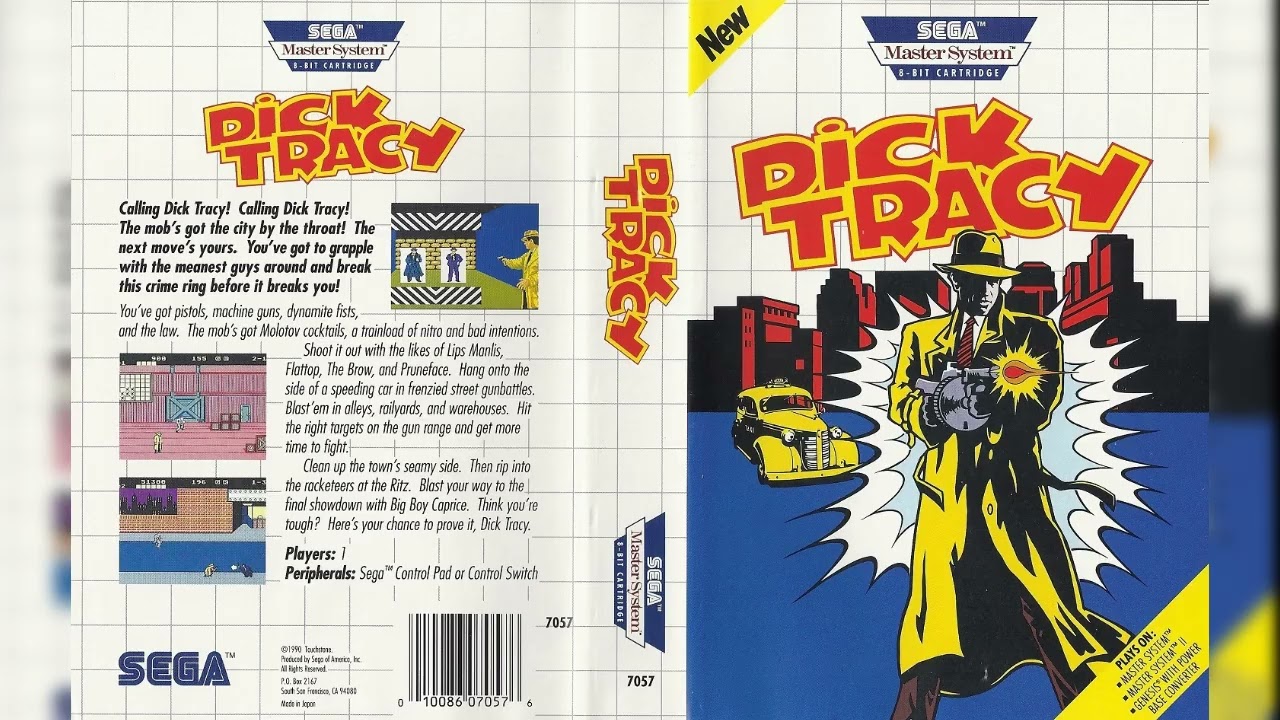 Dick Tracy (Master System): 01 - Title Screen