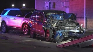 Man in jail after causing three-car crash