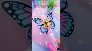 DIY paper craft ideas  Butterfly bookmark #shorts #art #diy #papercraft #love #craft #youtubeshorts