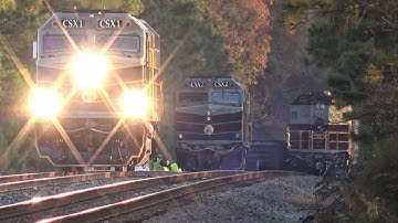 CSX OCS Gets Hit by Truck and Sets off F40PH!