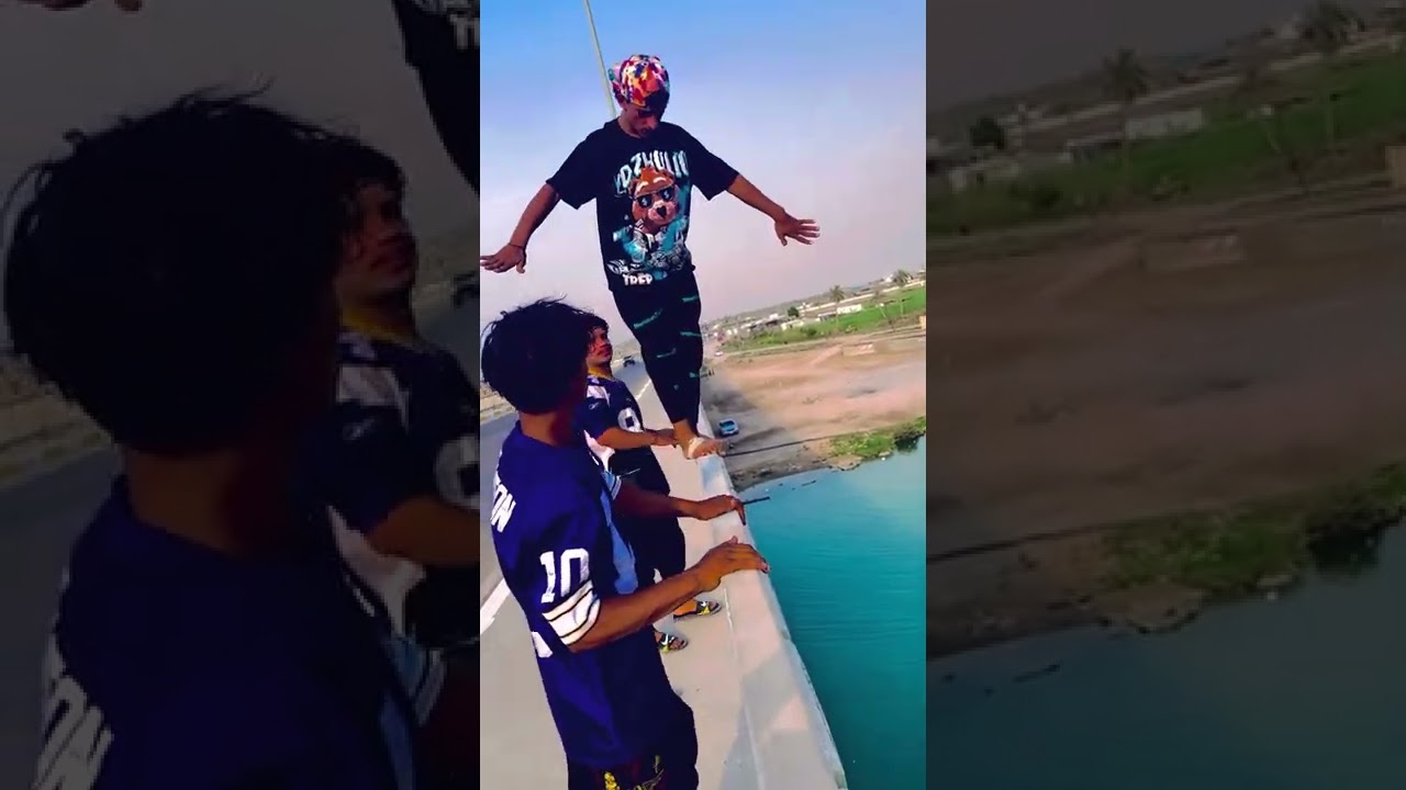 لمرحوم علاوي شبح وحسين بو لعرجه يقفزون من جسر دير وتابعو لمقطع